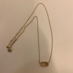 Kendra Scott Clear Peach Elisa Necklace